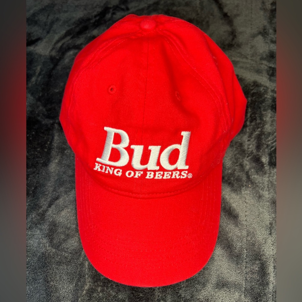 Vintage Bud King of Beers Red SnapBack Hat